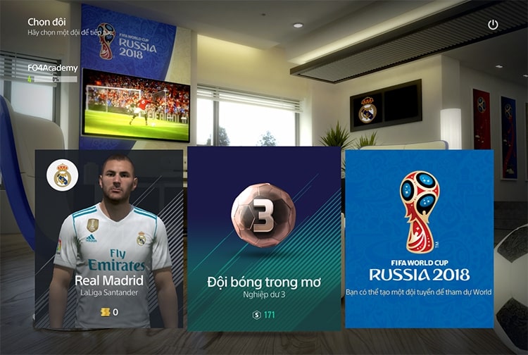Chế độ đội bóng trong mơ tại FIFA Online 4